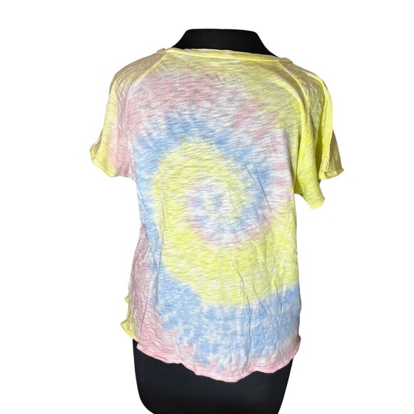 Tie-Dye Short-Sleeve Cotton T-Shirt By Katiej NYC M - Picture 3 of 7